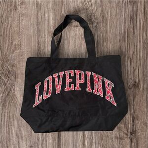 PINK Victoria's Secret Black and Red Love Tote